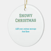 Simple minimal green happy holidays Christmas  Keramisch Ornament (Links)