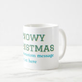 Simple minimal green happy holidays Christmas  Koffiemok (Voorkant rechts)