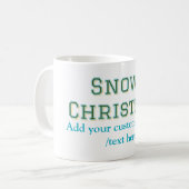 Simple minimal green happy holidays Christmas  Koffiemok (Voorkant links)