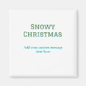 Simple minimal green happy holidays Christmas  Magneet (Voorkant)