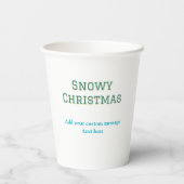 Simple minimal green happy holidays Christmas Papieren Bekers (Achterkant)