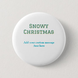 Simple minimal green happy holidays Christmas  Ronde Button 5,7 Cm