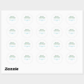 Simple minimal green happy holidays Christmas  Ronde Sticker (Vel)