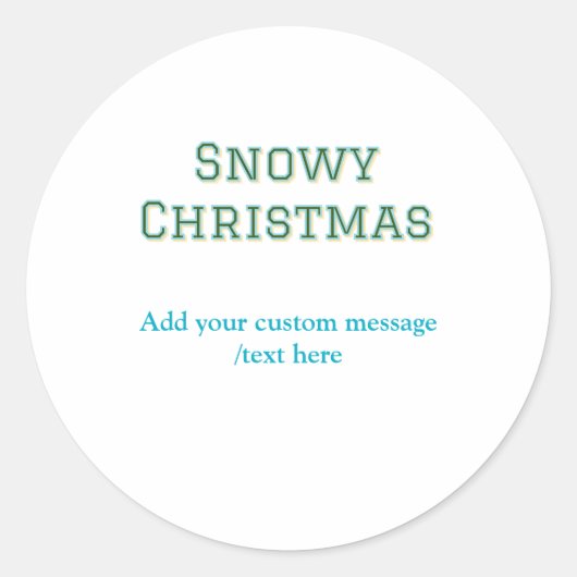Simple minimal green happy holidays Christmas  Ronde Sticker (Voorkant)