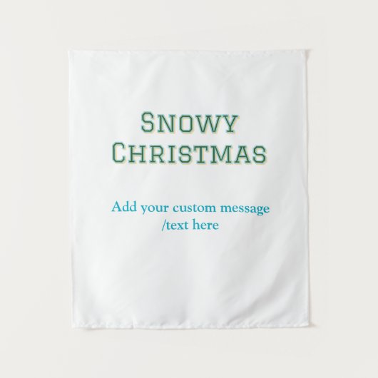 Simple minimal green happy holidays Christmas  Wandkleed (Voorkant)