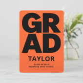 Simple Minimal High School Graduate Graduation Kaart (Staand voorkant)