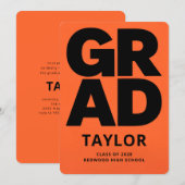 Simple Minimal High School Graduate Graduation Kaart (Voorkant / Achterkant)