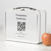 Simple minimal honeymoon donations wedding q r cod (In situ)