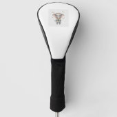 SIMPLE MINIMAL MODERN MONOGRAM ELEGANT STYLE CHIC  GOLFHEADCOVER (Voorkant)