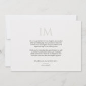 Simple Minimal Modern Wedding Photo  Bedankkaart (Achterkant)