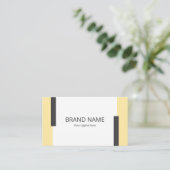 Simple Minimal Modern Yellow Black Line Frame Visitekaartje (Staand voorkant)