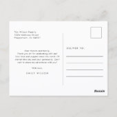 Simple Minimal Photo Modern Script Graduation Briefkaart (Achterkant)