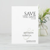 Simple minimal Photo Save the Date Card Kaart (Staand voorkant)