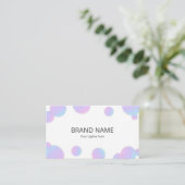 Simple Minimal Pink Blue Purple Gradient Dot Frame Visitekaartje (Staand voorkant)