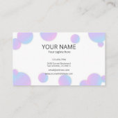 Simple Minimal Pink Blue Purple Gradient Dot Frame Visitekaartje (Achterkant)