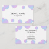 Simple Minimal Pink Blue Purple Gradient Dot Frame Visitekaartje (Voorkant / Achterkant)