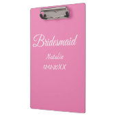 Simple minimal pink bridesmaid add name year text klembord (Links)