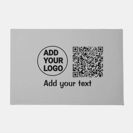 Simple minimal q r code add logo scan code name te deurmat (Voorkant)