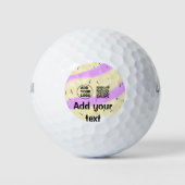 Simple minimal q r code add logo scan code name te golfballen (Voorkant)