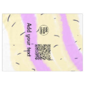 Simple minimal q r code add logo scan code name te tafelkleed (Voorkant (Horizontaal))