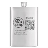 Simple minimal q r code add logo scan code name we flacon (Voorkant)