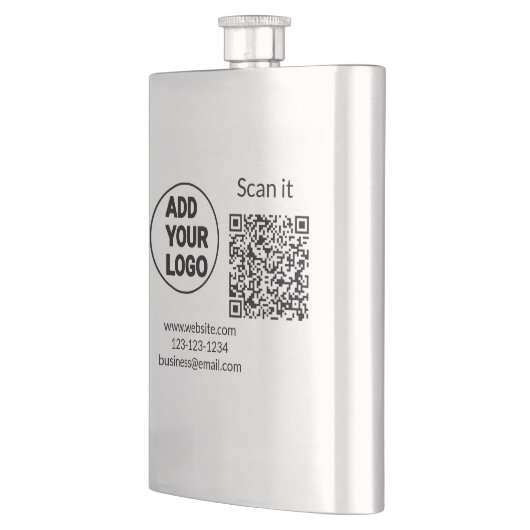 Simple minimal q r code add logo scan code name we flacon (Links)