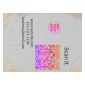 Simple minimal q r code add logo scan code name we tafelkleed (Voorkant (Horizontaal))