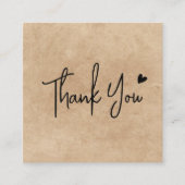 simple minimal script thank you for your order vierkante visitekaartje (Voorkant)