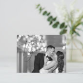 Simple Minimal Script Wedding Thank You Post Card Briefkaart (Staand voorkant)