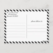 Simple Minimal Script Wedding Thank You Post Card Briefkaart (Achterkant)