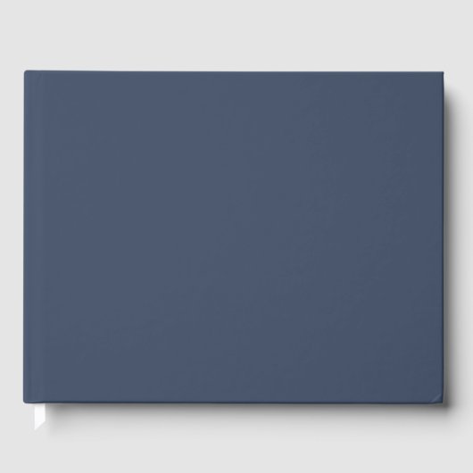 simple minimal solid color custom blue gray rich  gastenboek (Voorkant)