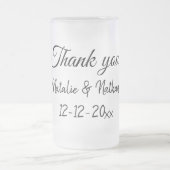 Simple minimal thank you couple name text date cus matglas bierpul (Center)