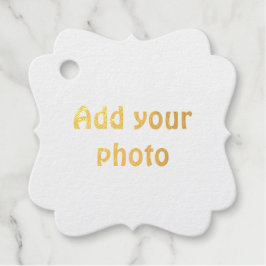 Simple Minimal Voeg uw logo-tekstgegevens toe foli Bedankjes Labels