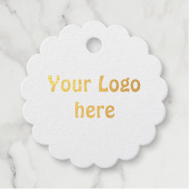 Simple Minimal Voeg uw logo-tekstgegevens toe foli Bedankjes Labels