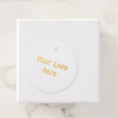 Simple Minimal Voeg uw logo-tekstgegevens toe foli Bedankjes Labels (Met doos)