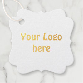 Simple Minimal Voeg uw logo-tekstgegevens toe foli Bedankjes Labels