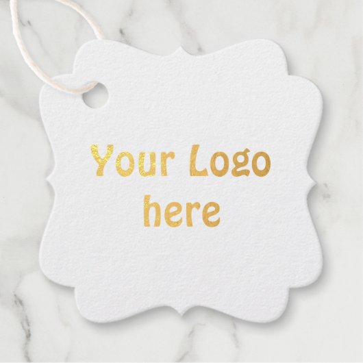 Simple Minimal Voeg uw logo-tekstgegevens toe foli Bedankjes Labels (Voorkant)