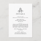 Simple Minimal Wine Cheers Wedding Details Informatiekaartje (Voorkant)