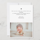 Simple Minimalist 10 Photo Collage New Baby  Bedankkaart (Achterkant)