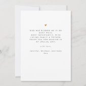 Simple Minimalist 3 Photo Collage Baptism Bedankkaart (Achterkant)