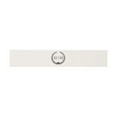 Simple Minimalist Antique Ivory Monogram  Uitnodigingen Wikkel (Vlak)