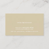 Simple Minimalist Beige  Contactkaartje (Achterkant)