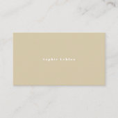 Simple Minimalist Beige  Contactkaartje (Voorkant)