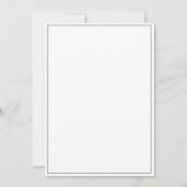 Simple Minimalist Black Bow Thin Border No text Notitiekaartje (Achterkant)