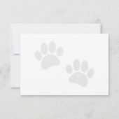 Simple Minimalist Blank With Border Dog Paw Prints Notitiekaartje (Achterkant)