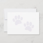 Simple Minimalist Blank With Border Dog Paw Prints Notitiekaartje (Achterkant)