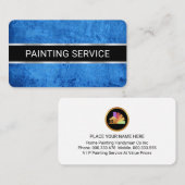 Simple Minimalist Blue Paint Grunge Visitekaartje (Voorkant / Achterkant)