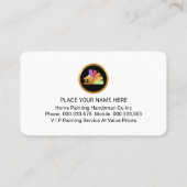 Simple Minimalist Blue Paint Grunge Visitekaartje (Achterkant)