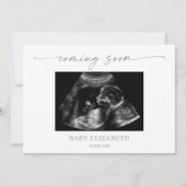Simple Minimalist Boho Pregnancy Announcement Card Kaart (Voorkant)