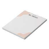 Simple Minimalist Boho Teacher Notepad  Notitieblok (Linkerzijde)